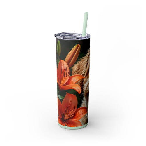 Skinny Tumbler with Straw – 20 oz Stainless Steel Cup