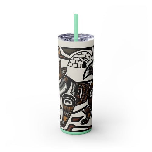 Skinny Tumbler with Straw – 20 oz Stainless Steel Cup