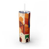 Skinny Tumbler with Straw – 20 oz Stainless Steel Cup