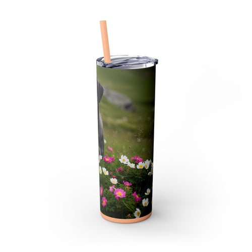 Skinny Tumbler with Straw – 20 oz Stainless Steel Cup