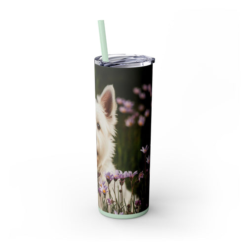 Skinny Tumbler with Straw – 20 oz Stainless Steel Cup