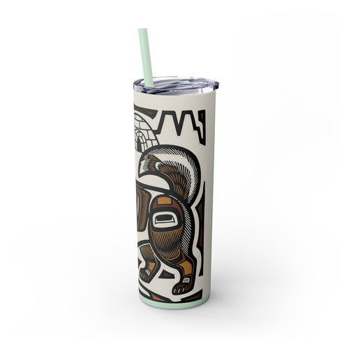 Skinny Tumbler with Straw – 20 oz Stainless Steel Cup