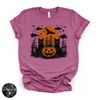 Black Cats & Jack O'Lanterns Tee | Vintage Halloween Graphic T-Shirt