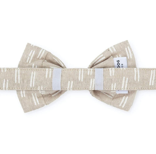 Flax Lines Dog Bow Tie
