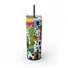 Skinny Tumbler with Straw – 20 oz Stainless Steel Cup