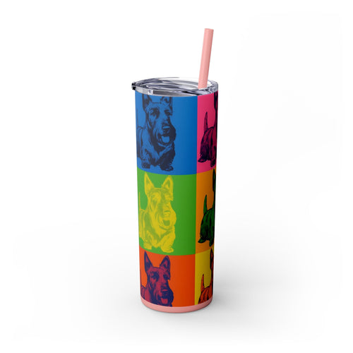 Skinny Tumbler with Straw – 20 oz Stainless Steel Cup