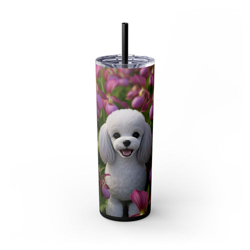 Skinny Tumbler with Straw – 20 oz Stainless Steel Cup