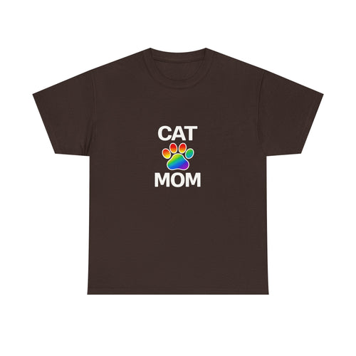 Pride Cat Mom Heavy Duty Unisex Tee Sizes Small - 5XL (11 colors)