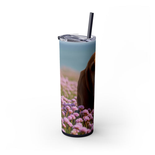 Skinny Tumbler with Straw – 20 oz Stainless Steel Cup
