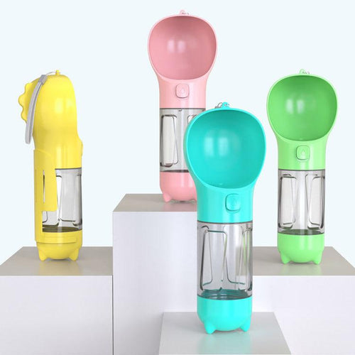 3-in-1 Pet Travel Water Bottle Feeder