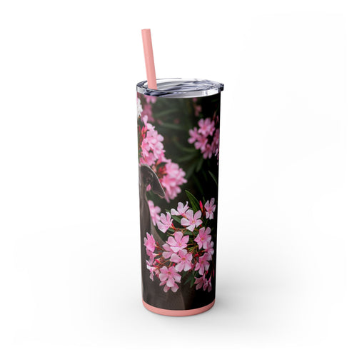 Skinny Tumbler with Straw – 20 oz Stainless Steel Cup