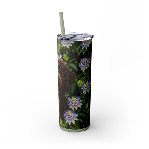 Skinny Tumbler with Straw – 20 oz Stainless Steel Cup