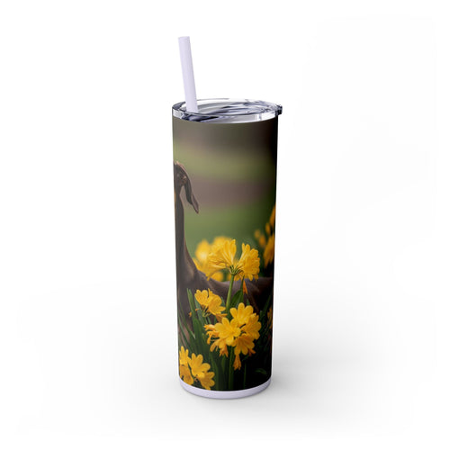 Skinny Tumbler with Straw – 20 oz Stainless Steel Cup