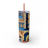 Skinny Tumbler with Straw – 20 oz Stainless Steel Cup