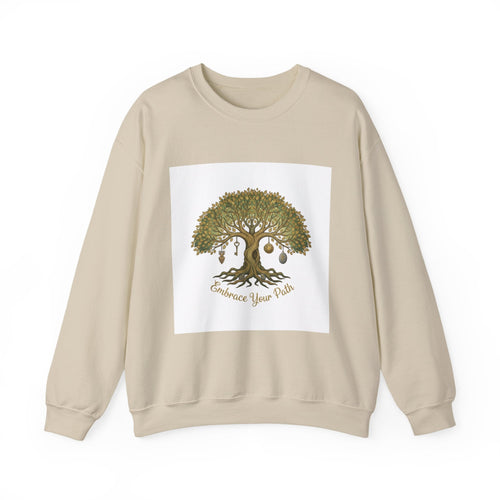 Crewneck Sweatshirt — Embrace Your Path Tree of Life Graphic