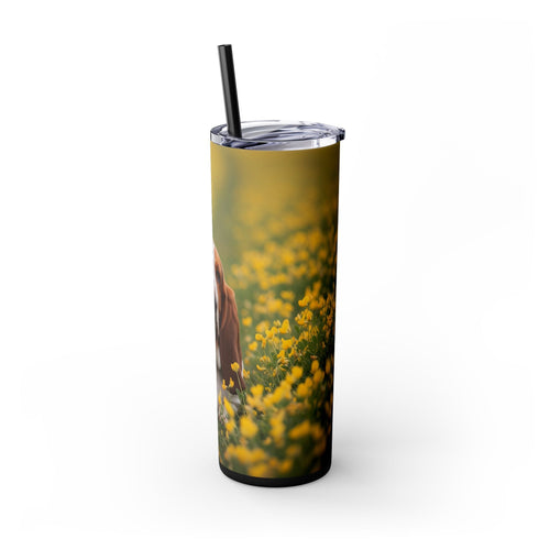 Skinny Tumbler with Straw – 20 oz Stainless Steel Cup
