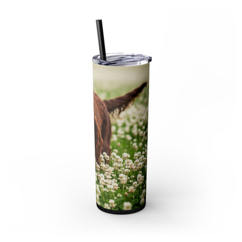 Skinny Tumbler with Straw – 20 oz Stainless Steel Cup