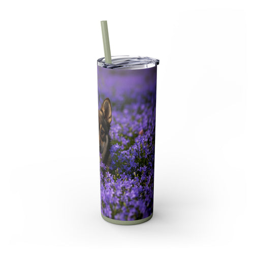 Skinny Tumbler with Straw – 20 oz Stainless Steel Cup