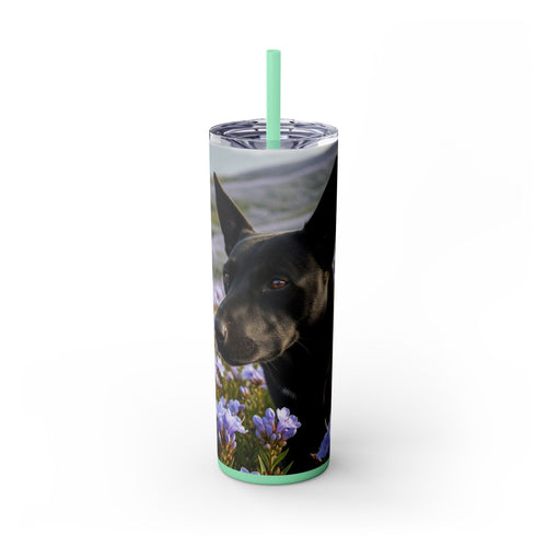 Skinny Tumbler with Straw – 20 oz Stainless Steel Cup