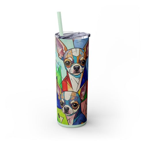 Skinny Tumbler with Straw – 20 oz Stainless Steel Cup