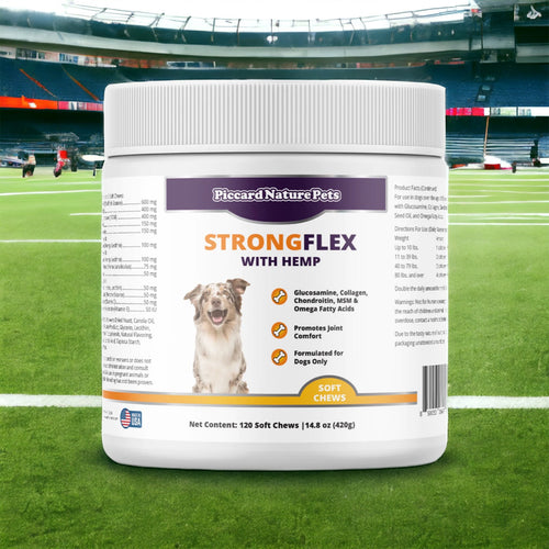 PiccardNaturePets StrongFlex with Hemp Joint Support for Dogs 120 Soft Chews