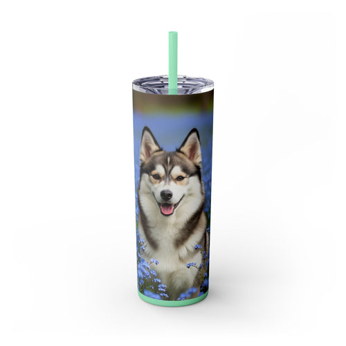 Skinny Tumbler with Straw – 20 oz Stainless Steel Cup