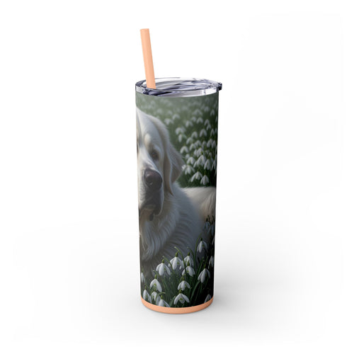 Skinny Tumbler with Straw – 20 oz Stainless Steel Cup