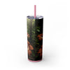 Skinny Tumbler with Straw – 20 oz Stainless Steel Cup