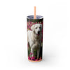 Skinny Tumbler with Straw – 20 oz Stainless Steel Cup