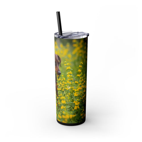 Skinny Tumbler with Straw – 20 oz Stainless Steel Cup