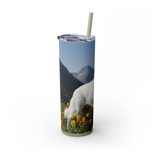Skinny Tumbler with Straw – 20 oz Stainless Steel Cup
