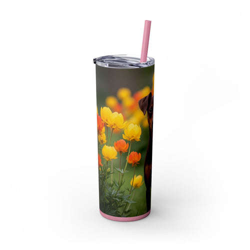 Skinny Tumbler with Straw – 20 oz Stainless Steel Cup