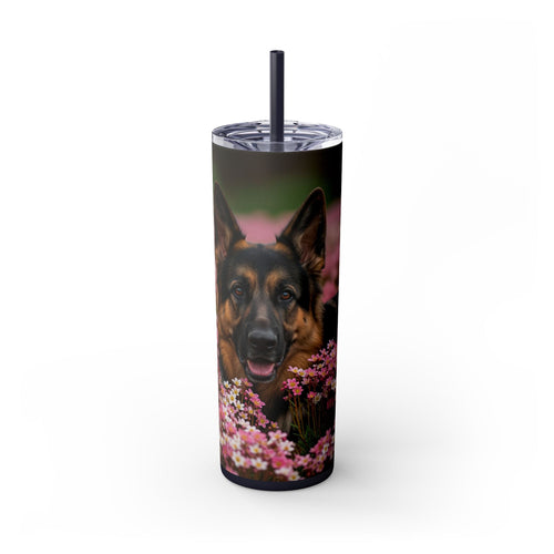 Skinny Tumbler with Straw – 20 oz Stainless Steel Cup