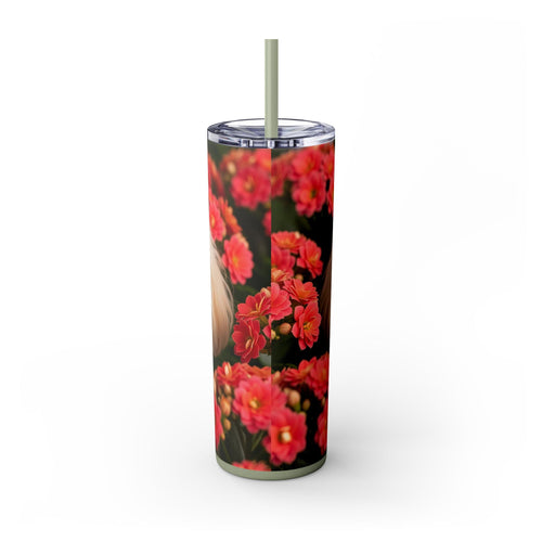 Skinny Tumbler with Straw – 20 oz Stainless Steel Cup