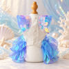 Handmade Mermaid Pet Dress with Matching Hair Bow