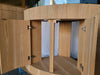 Abyss Black 90g Corner 1/4 Cylinder Glass Aquarium Set in Flush Wood Furniture