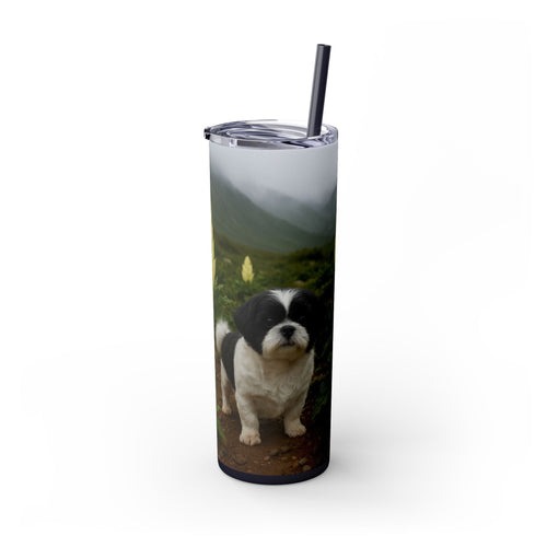 Skinny Tumbler with Straw – 20 oz Stainless Steel Cup