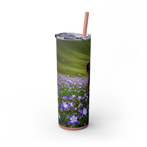 Skinny Tumbler with Straw – 20 oz Stainless Steel Cup