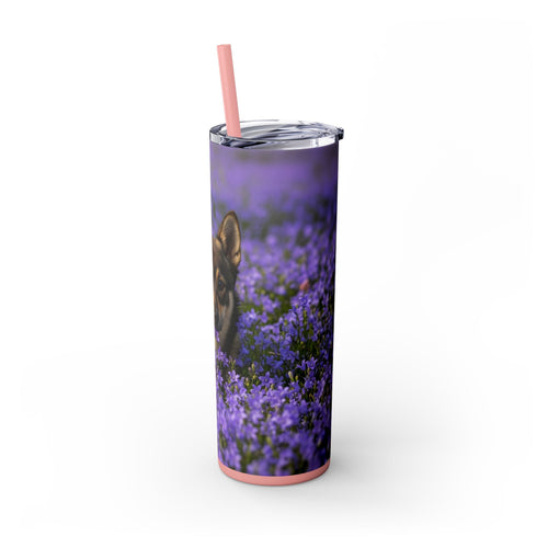 Skinny Tumbler with Straw – 20 oz Stainless Steel Cup