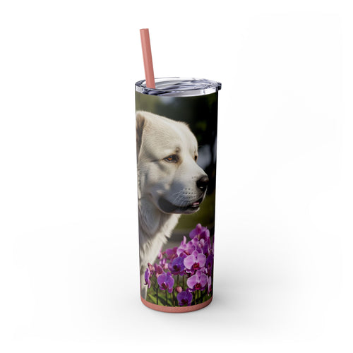 Skinny Tumbler with Straw – 20 oz Stainless Steel Cup