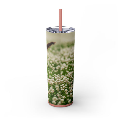 Skinny Tumbler with Straw – 20 oz Stainless Steel Cup