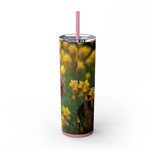 Skinny Tumbler with Straw – 20 oz Stainless Steel Cup