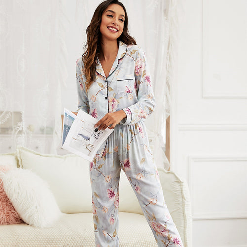 New Product Thin Cotton Silk Long-sleeved Trousers Home Service