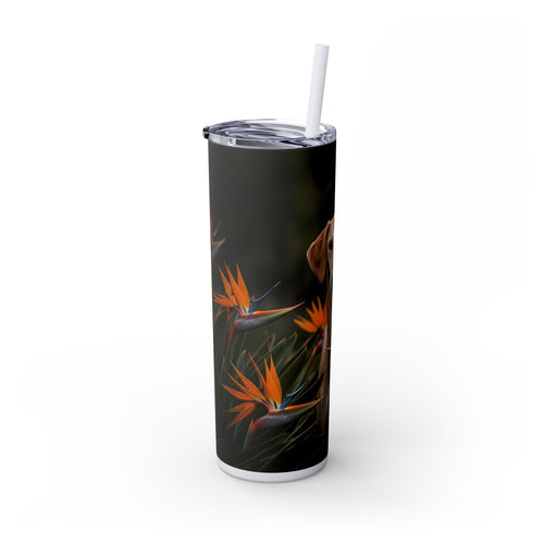 Skinny Tumbler with Straw – 20 oz Stainless Steel Cup