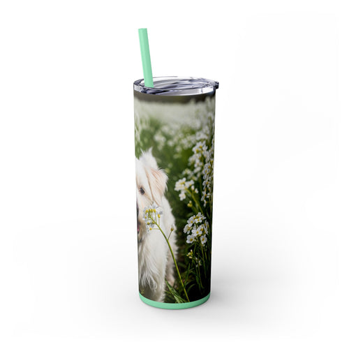 Skinny Tumbler with Straw – 20 oz Stainless Steel Cup
