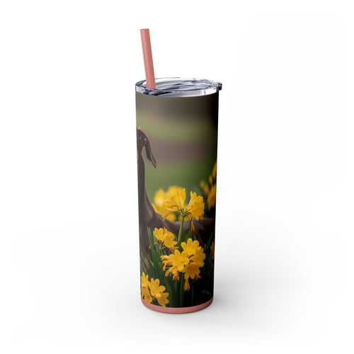 Skinny Tumbler with Straw – 20 oz Stainless Steel Cup