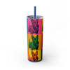 Skinny Tumbler with Straw – 20 oz Stainless Steel Cup