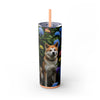 Skinny Tumbler with Straw – 20 oz Stainless Steel Cup