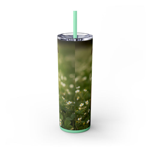 Skinny Tumbler with Straw – 20 oz Stainless Steel Cup