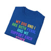 Feral Dog Mom T-Shirt | Funny Dog Lover Rainbow Paw Shirt